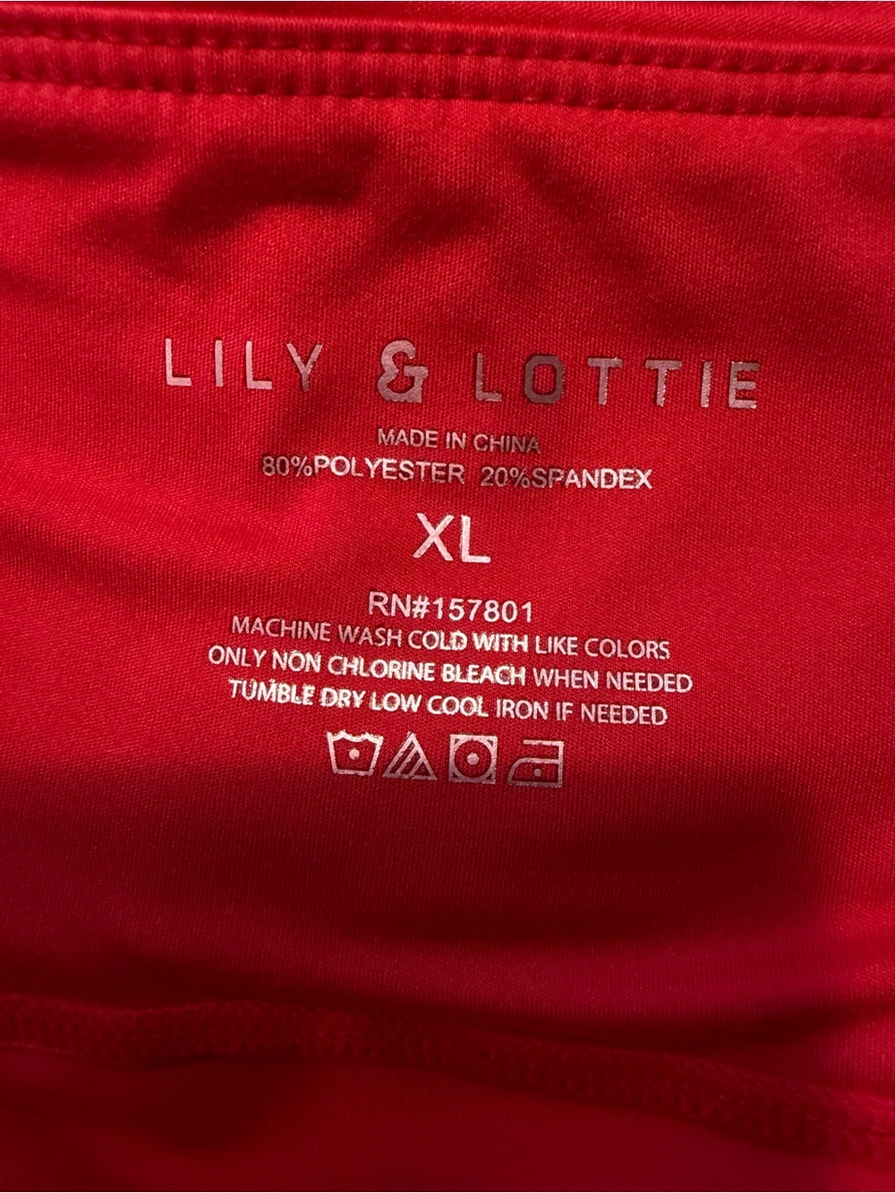 Lily & Lottie Flare Leggings Size XL Cherry Red High Rise NWT - Picture 7 of 8
